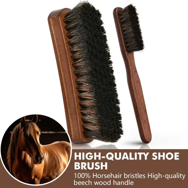 Leather Shoe Polish Kit - Birthday Gifts for Men, Dad, Shoe Shine Kit, Leather Boot Care Kit, Mens Gifts Ideas