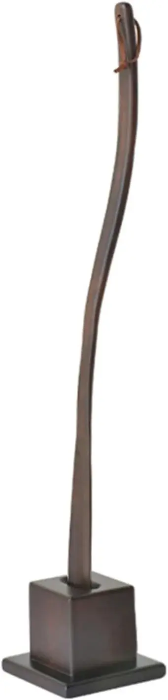 Extra Long Wooden Shoehorn with Stable Base - Ergonomic Shoe Helper Spoon for Seniors, Kids & Disabled - Effortless Footwear Assistance for Easy Wear