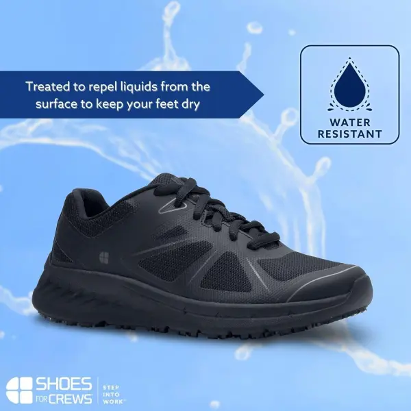 Shoes for Crews Women's Slip-Resistant Work Sneakers - Comfortable, Lightweight, Water-Resistant & Non-Slip Safety Shoes for Women - Ideal for Food Service, Healthcare, Retail & More - Vitality II