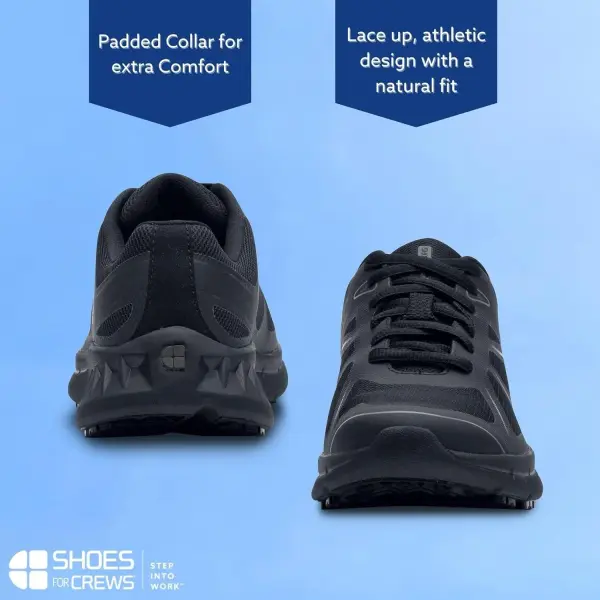 Shoes for Crews Women's Slip-Resistant Work Sneakers - Comfortable, Lightweight, Water-Resistant & Non-Slip Safety Shoes for Women - Ideal for Food Service, Healthcare, Retail & More - Vitality II