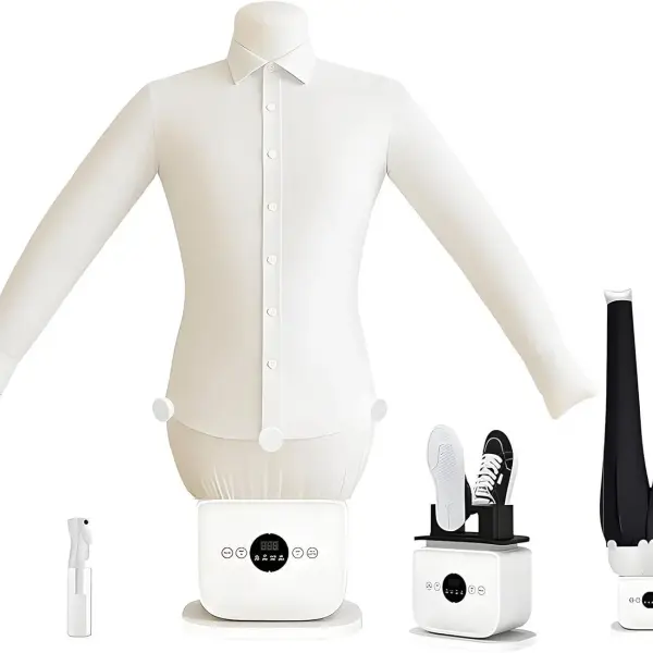Automatic Hot Air Dryer and Iron,Inflatable Garment Care Machine with Shirts,Trousers and Shoes Attachments,Wrinkle Removal,Timed Drying & Ironing,Aroma Care,360° Full Coverage Drying