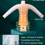 Automatic Hot Air Dryer and Iron,Inflatable Garment Care Machine with Shirts,Trousers and Shoes Attachments,Wrinkle Removal,Timed Drying & Ironing,Aroma Care,360° Full Coverage Drying