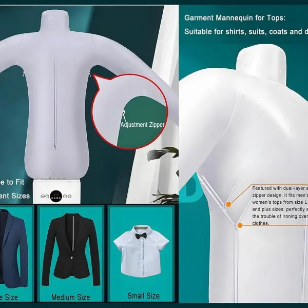 Automatic Hot Air Dryer and Iron,Inflatable Garment Care Machine with Shirts,Trousers and Shoes Attachments,Wrinkle Removal,Timed Drying & Ironing,Aroma Care,360° Full Coverage Drying