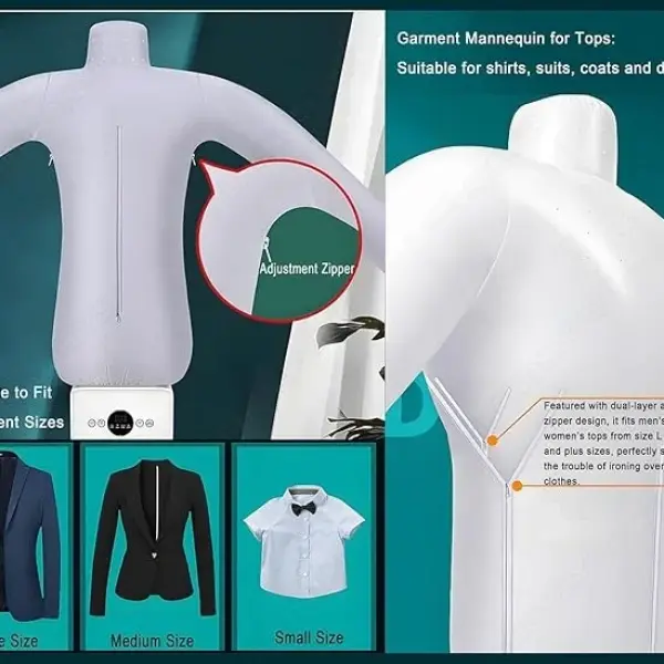 Automatic Hot Air Dryer and Iron,Inflatable Garment Care Machine with Shirts,Trousers and Shoes Attachments,Wrinkle Removal,Timed Drying & Ironing,Aroma Care,360° Full Coverage Drying