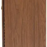 BOWERY HILL Contemporary Wood 4-Shelf and Drawer Shoe Cabinet, Walnut Brown Finish, Engineered Wood Construction, Storage for 12 Pairs of Shoes, Solid Knobs, Tapered Legs, Entryway or Bedroom Use