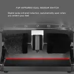 Automatic Electric Shoe Polisher Machine - Vertical Shine Device with Sensor for Dusting, Polishing, Oiling & Waxing - Ideal for Home, Hotels & Businesses (Black/Silver)
