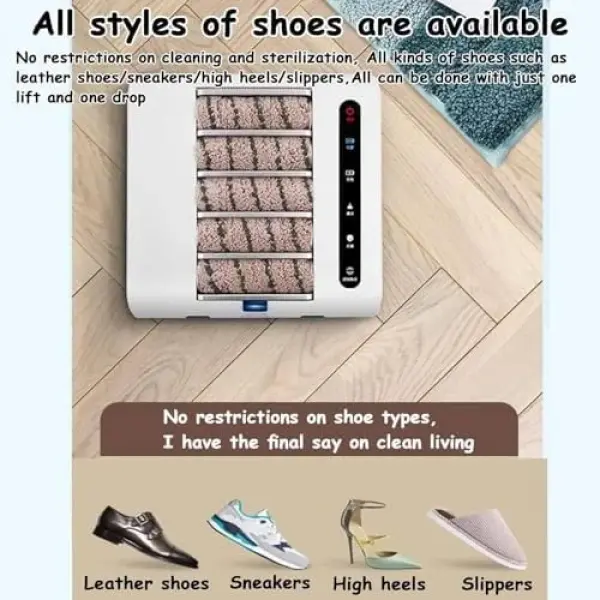 Fully Automatic Induction Shoe Sole Cleaner, 500 RPM Rechargeable Brush Machine, Smart Water Brushing Device for Effective Shoe Cleaning (35.3 * 35 * 5.3cm)