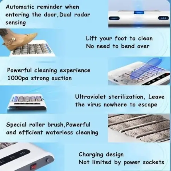 Fully Automatic Induction Shoe Sole Cleaner, 500 RPM Rechargeable Brush Machine, Smart Water Brushing Device for Effective Shoe Cleaning (35.3 * 35 * 5.3cm)