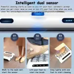 Fully Automatic Induction Shoe Sole Cleaner, 500 RPM Rechargeable Brush Machine, Smart Water Brushing Device for Effective Shoe Cleaning (35.3 * 35 * 5.3cm)