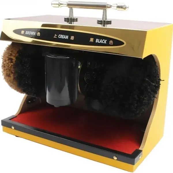 Jewelry Polisher, Electric Shoe Cleaner, Buffer Brush for Sole Care, Automatic Polishing, Leather Shine Cleaning Machine Easy to Use,Jewelry Polishing Machine(Soft Brush Gold)