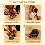 Eagle Glove Break in Kit - Glove Oil (8.45oz), Conditioner (3.38oz), Wrap, Mallet, Applicator & Cloth, 6-Pieces Set for Baseball Gloves, Softball Gloves