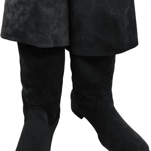 Mens Medieval Pirate Boots Renaissance Viking Captain Boots Halloween Pirate Cosplay Shoes