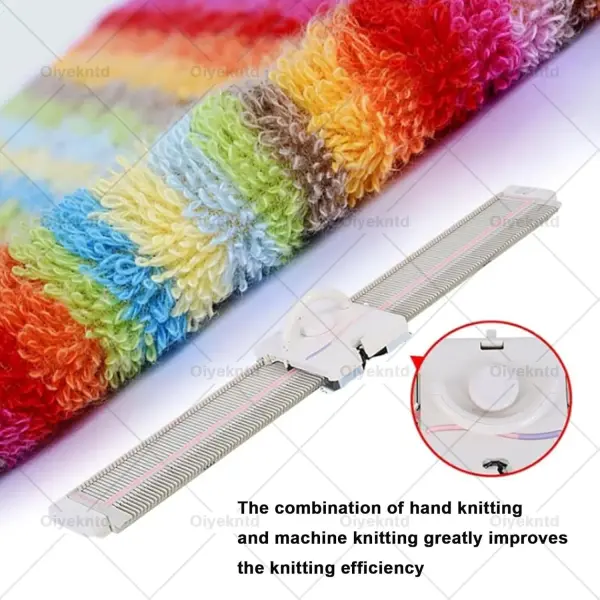 Oiyekntd Knitting Machine, 6.5mm Mid Gauge 150 Stitches Plastic Domestic Knitting Machine with Accessories Household Sewing Tool Set for Women Home Sock Hat Scarf