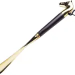 Long Handle Metal Wooden Shoehorn - Ergonomic Design for Easy Shoe Wearing, Ideal for Seniors and People with Limited Mobility, Durable and Stylish Accessory