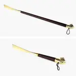 Long Handle Metal Wooden Shoehorn - Ergonomic Design for Easy Shoe Wearing, Ideal for Seniors and People with Limited Mobility, Durable and Stylish Accessory