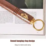 Premium Shoe Horn for Women & Seniors - Retro Brass Shoe Helper with Round Hook for Effortless Footwear Access & Comfort Red+Gold 46 * 4cm