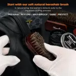 Shoe Care Kit - 16pc, Blue: Premium Deluxe Shoe Polish Kit - Black, Brown & Neutral Polish, Horsehair Brushes, Buffing Cloth & More for Leather Shoes & Boots Care