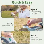 Caddy Splash Complete Golf Shoe Cleaning Kit - 4oz Foaming Cleanser, Durable & Safe Shoe Brush, Premium Microfiber Towel & Multi Purpose Travel Wipes - All-in-One Cleaning Solution - USA Company