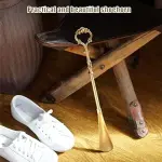 Premium Long Handle Shoe Horn Boot Spoon Easy Wear Helper for Seniors Adults Handmade Brass Shoe Spoon Boot Shoe Horn Shoes Horns Shoe Wearing Tool,A1