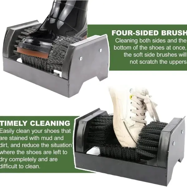 Automatic Boot Cleaner & Shoe Polisher - 360° Stainless Steel Mud Removal Brush with Water Spray Gun, Efficient Outdoor Cleaning Tool for Garden & Hiking Boots