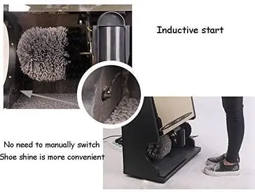 Automatic Shoe Polisher Machine with Dual Brush System – Soft & Hard Brushes – Electric Shoe Cleaner for Home, Office & Hotel – Sensor-Activated, Compact 53x30x84cm