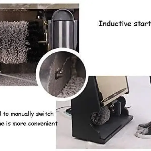 Automatic Shoe Polisher Machine with Dual Brush System – Soft & Hard Brushes – Electric Shoe Cleaner for Home, Office & Hotel – Sensor-Activated, Compact 53x30x84cm