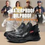 Hiwell Chef Shoes Waterproof Oilproof Comfortable Anti Slip Shoes for Men, Food Service Chef Kitchen Non Slip Work Shoe