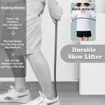 Long Handle Shoe Horn & Magnetic Boot Lifter - Easy Footwear Access Tool for Seniors, Elderly, Disabled & Pregnant Women - Enhance Comfort & Independence