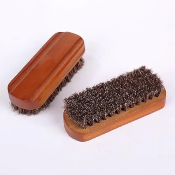 Soft Horsehair Brush Shoe Coat Oil Polishing Cleaning Dust
