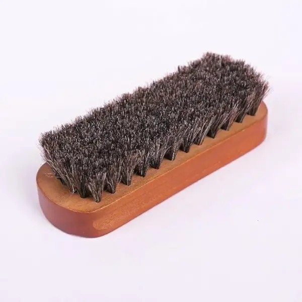 Soft Horsehair Brush Shoe Coat Oil Polishing Cleaning Dust