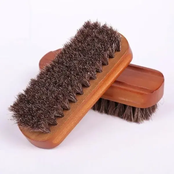 Soft Horsehair Brush Shoe Coat Oil Polishing Cleaning Dust