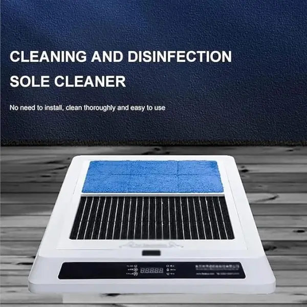 Automatic Induction Shoe Cleaner Polisher, Fully Automatic Sole Cleaning Machine with 5L Water Tank & 331LBS Capacity, Wet Brushing + Drying for Cleanroom, Dust-Free Workshop