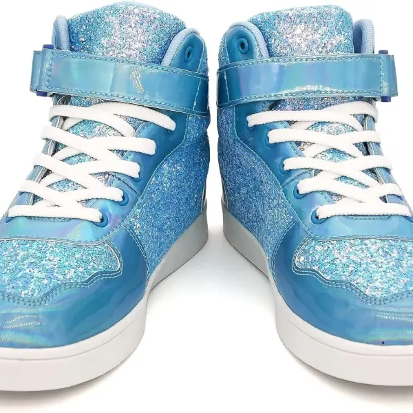 Wooowyet Glitter Shoes Kids High Top Sneakers for Boys Girls Gift Party Birthday Christmas Halloween