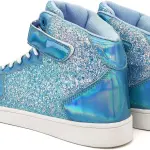Wooowyet Glitter Shoes Kids High Top Sneakers for Boys Girls Gift Party Birthday Christmas Halloween