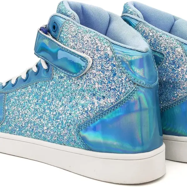 Wooowyet Glitter Shoes Kids High Top Sneakers for Boys Girls Gift Party Birthday Christmas Halloween