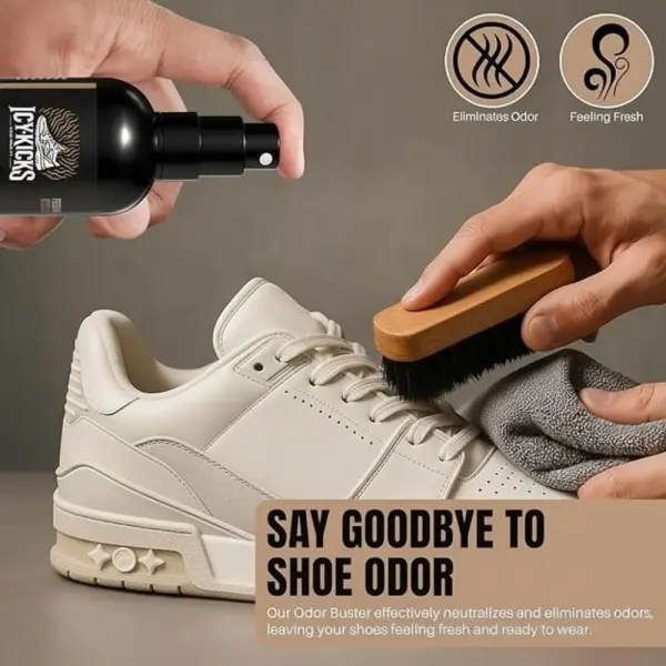 ICYKICKS Premium 6-in-1 Sneaker & Shoe Cleaning Kit – Foam Cleaner, Water-Repellent, Odor Eliminator, Brush & Microfiber Towel – Safe for Leather, Suede, Canvas – Deep Clean Sneakers Fast