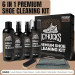 ICYKICKS Premium 6-in-1 Sneaker & Shoe Cleaning Kit – Foam Cleaner, Water-Repellent, Odor Eliminator, Brush & Microfiber Towel – Safe for Leather, Suede, Canvas – Deep Clean Sneakers Fast