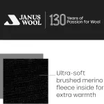 Janus Wool 2 Pack Merino Wool Socks for Women Lightweight thermal socks for women and teens Moisture-wicking winter essential