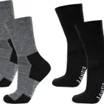 Janus Wool 2 Pack Merino Wool Socks for Women Lightweight thermal socks for women and teens Moisture-wicking winter essential