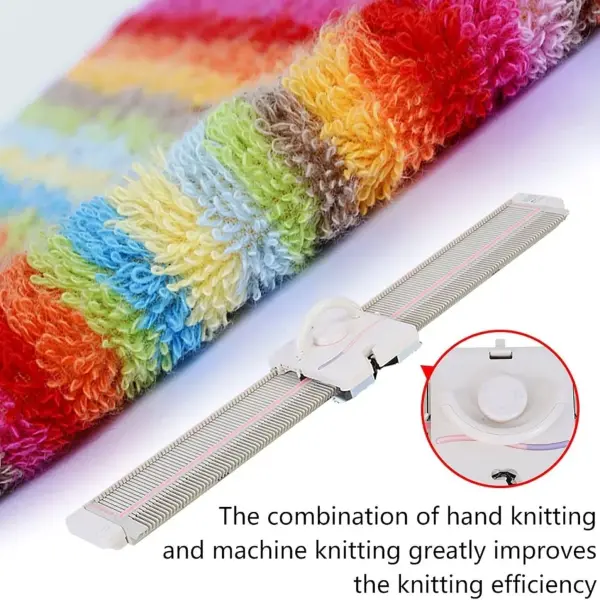 JINGEDD Automatic Knitting Machine Kit, Medium Gauge 6.5mm 150 Stitches Plastic Household Knitting Machine with Accessories Household Sewing Tool Set