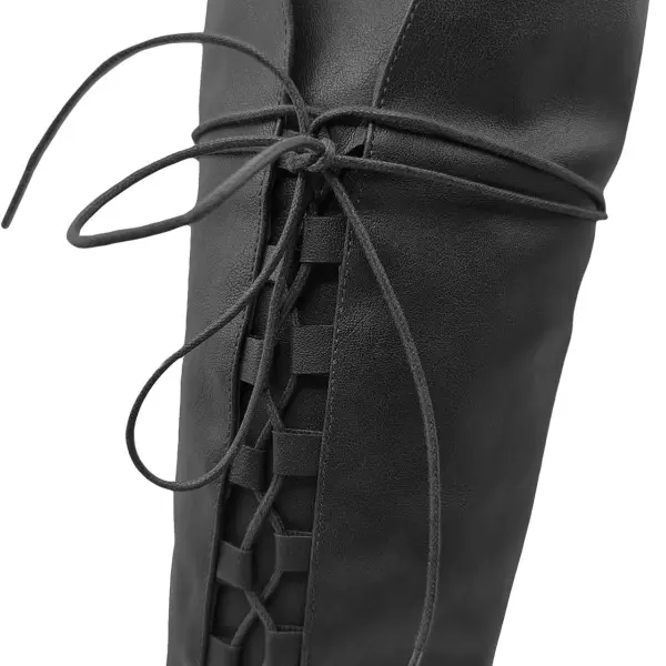 Men's Renaissance Boots Medieval Cosplay Boots Halloween Vintage Stage Pirate Viking Tied Shoes