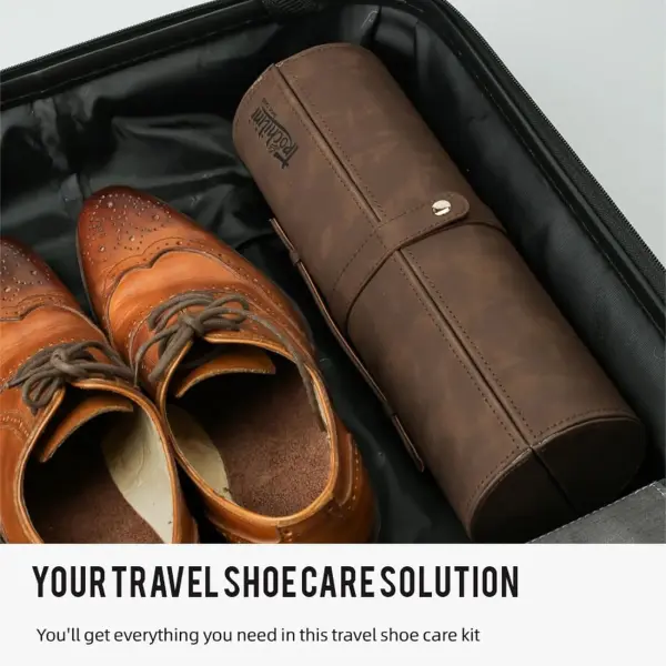 Shoe Polish Kit 13PC Shoe Shine Leather Boot Shoe Care Set Mink Oil Brushes and More for Gentle Care Cleaning