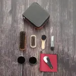 Horse Hair Brush Shoe Polish Set 9 11-piece Care
