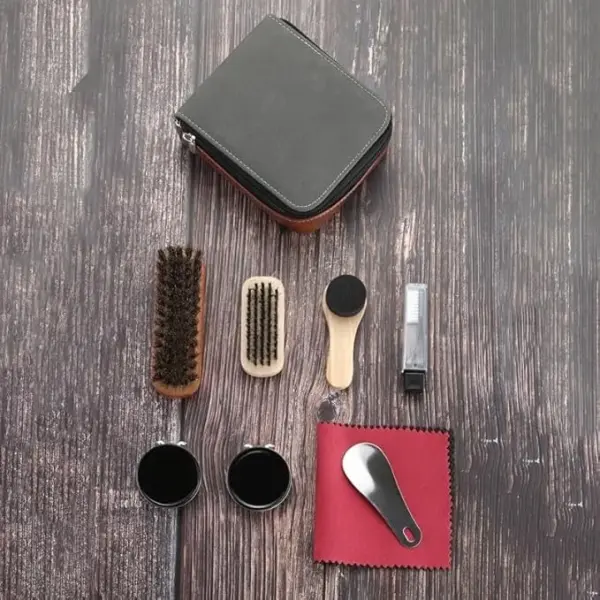 Horse Hair Brush Shoe Polish Set 9 11-piece Care