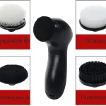 -Electric Shoe Polisher-Handheld Automatic Shoe Polisher, Household Multi-Function Shoe Polisher/4 Types of Wipers Electric Shoe Polisher M (Black A)