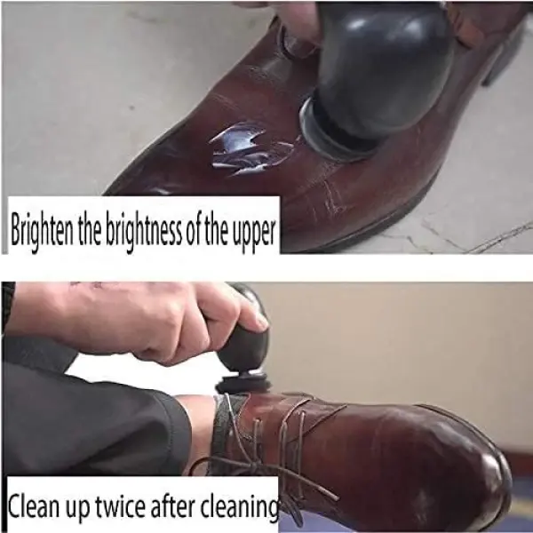 -Electric Shoe Polisher-Handheld Automatic Shoe Polisher, Household Multi-Function Shoe Polisher/4 Types of Wipers Electric Shoe Polisher M (Black A)