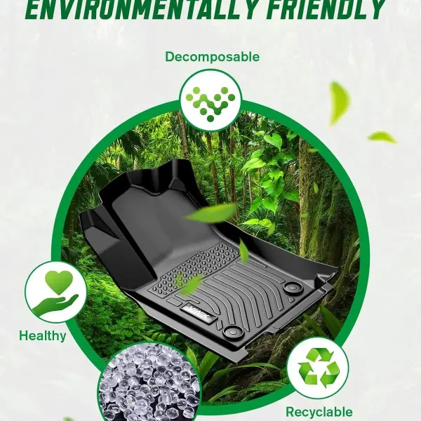 VIWIK Floor Mats Fit for Ford Escape 2020 2021 2022 2023 2024 (Not Hybrid), Car Mats All Weather Custom Floor Liners Full Set 1st and 2nd Row, TPE Car Accessories for Escape Not Hybrid