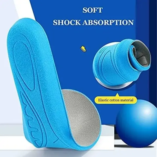 JSEIAJB High Elastic Sport Running Insoles Soft Light Stretch Cotton Shoes Pad Arch Support Breathable Insole Men Women