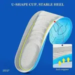 JSEIAJB High Elastic Sport Running Insoles Soft Light Stretch Cotton Shoes Pad Arch Support Breathable Insole Men Women