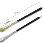 Extra Long 27.6 Inch Wooden Shoe Horn Boot Spoon Easy Wear Helper for Seniors Adults Men Women Kids Shoe Helper Shoe Spoon Boot Spoons Shoehorns,Silver